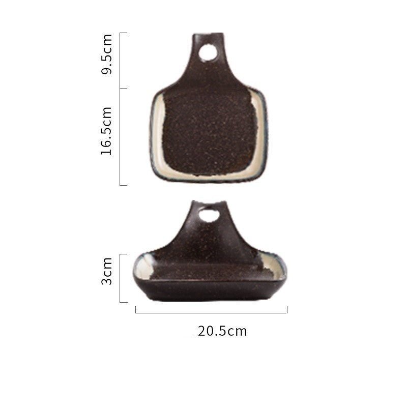 Japanese Style Single Handle Ceramic Plate Household Creative Dining Table