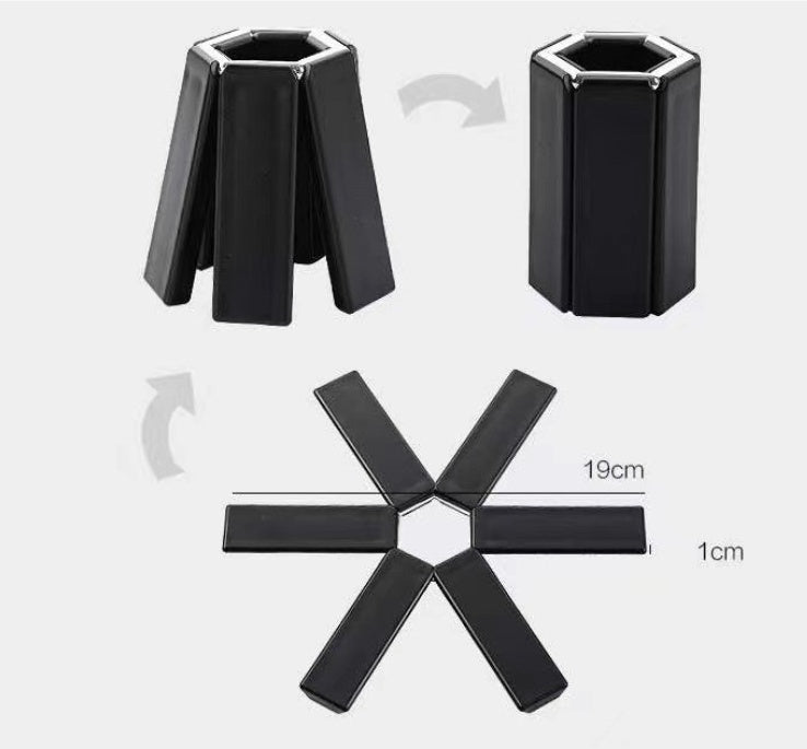 Household Dining Table Folding Heat Proof Mat Anti-scald Placemat Potholder Bowl Mat Casserole Heat Proof Mat High Temperature Resistance