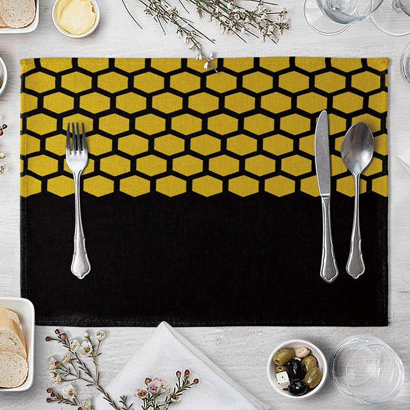 Geometric Pattern Dining Table Placemat Kitchen Supplies